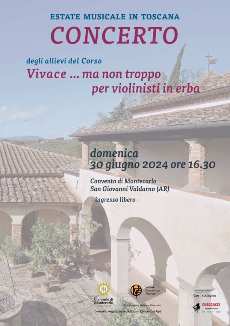 Concerti e Corsi al Convento di Montecarlo-Concerto Allievi del 30 giugno 2024